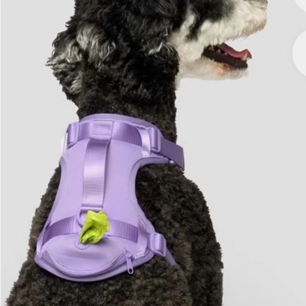 Canada Pooch Everything No Pull Dog Harness with Poop Bag Dispenser, Lavender